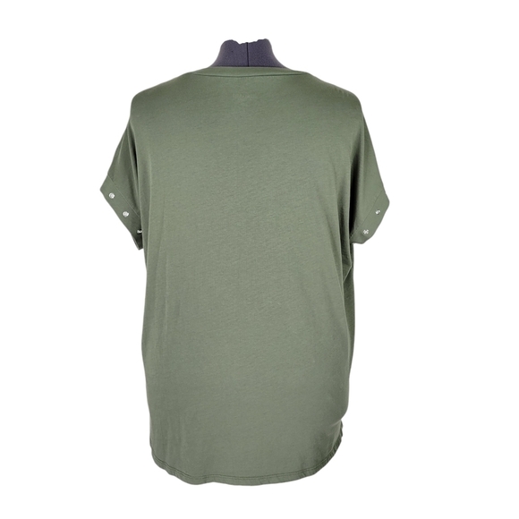 Torrid Heritage Jersey Knit Tank Size 2 2X Grommets Dolman Sleeves Crew Neck - Picture 5 of 10